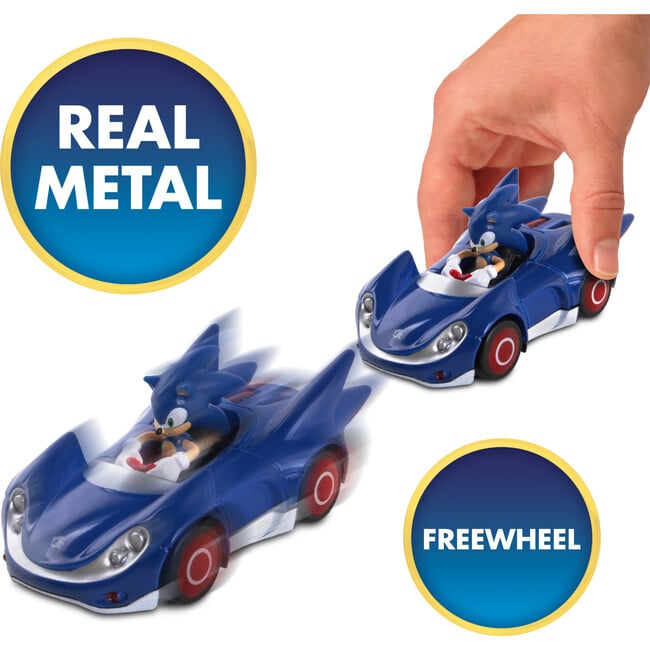 Sonic & Sega All-Stars Racing: Sonic Diecast Metal Car W/ Speed Star - Transportation - 2