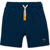 Recycled Cotton Kid Shorts, Blue - Shorts - 1 - thumbnail