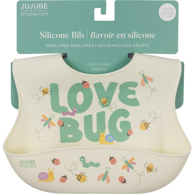Studio Oh! Silicone Bibs, Love Bug