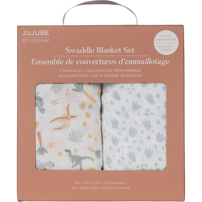 Studio Oh! Swaddle Blanket Set, Roarsome (Pack Of 2)