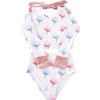 Long Sleeve Velvet Cuff & Back Tie 2-Piece Swimsuit, Cotton Candy - Two Pieces - 1 - thumbnail