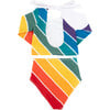 Long Sleeve Back Tie 2-Piece Swimsuit, Forever Summer Rainbow - Two Pieces - 3