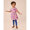 Short Sleeve Twirl Dress, Pink Butterfly - Dresses - 2