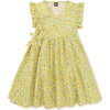 Full Sweep Wrap Dress, Yellow - Dresses - 1 - thumbnail