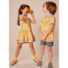 Ruffle Hem Dress, Lemons - Dresses - 2