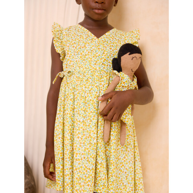 Full Sweep Wrap Dress, Yellow - Dresses - 4