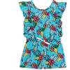 Flutter Sleeve Romper, Blue 1 - Rompers - 1 - thumbnail