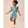 Flutter Sleeve Romper, Blue 1 - Rompers - 3