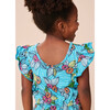 Flutter Sleeve Romper, Blue 1 - Rompers - 4