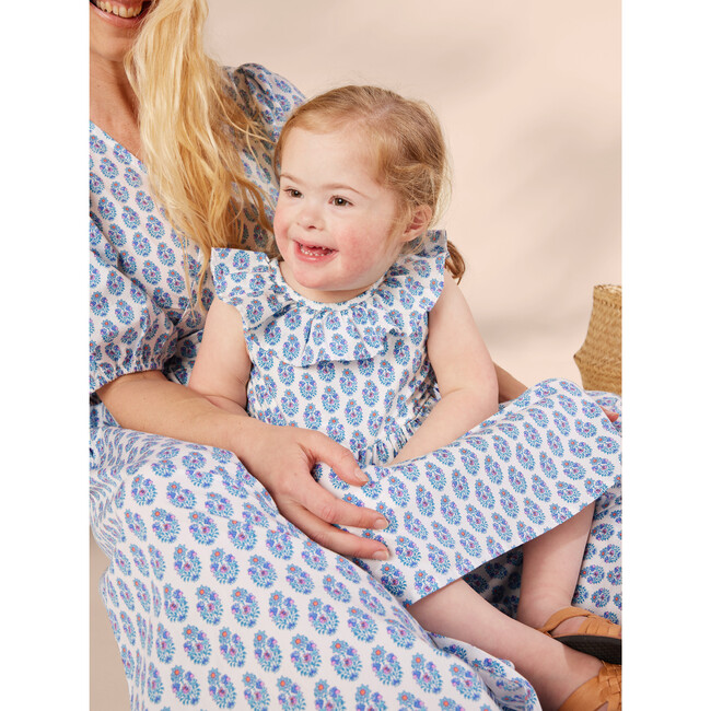 Ruffle Hi-Lo Dress, Blue - Dresses - 6