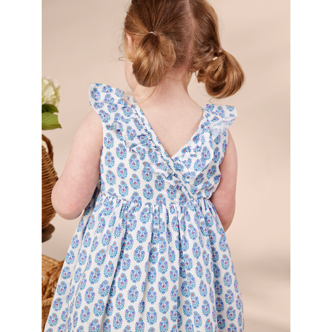 Ruffle Hi-Lo Dress, Blue - Dresses - 7