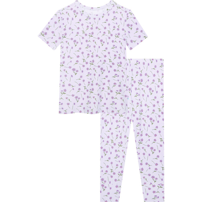 Jeanette Short Sleeve Basic Pajama, Purple