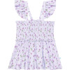 Jeanette Smocked Flutter Sleeve Babydoll & Bloomer Set, Purple - Mixed Apparel Set - 3