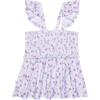Jeanette Smocked Flutter Sleeve Babydoll & Bloomer Set, Purple - Mixed Apparel Set - 4