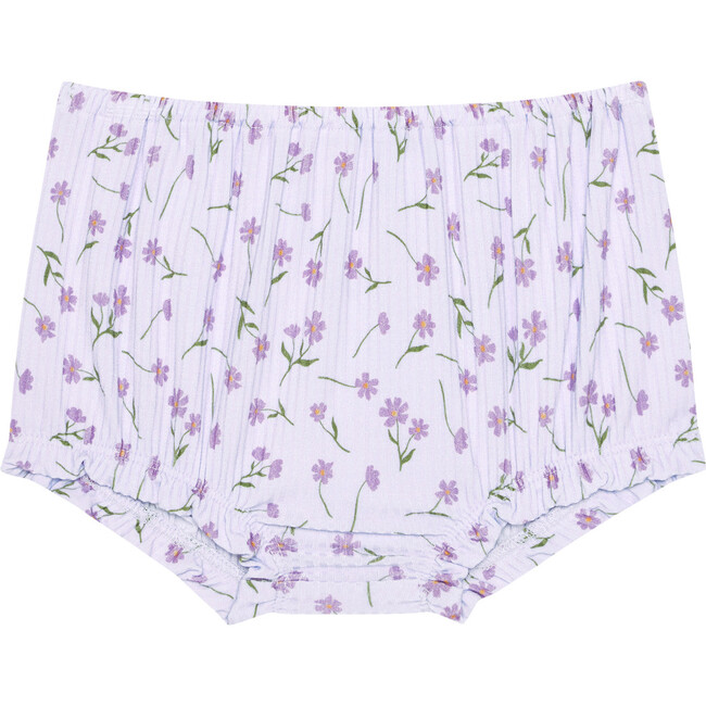 Jeanette Smocked Flutter Sleeve Babydoll & Bloomer Set, Purple - Mixed Apparel Set - 5