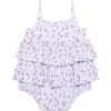 Jeanette Basic Ruffled Spaghetti Romper, Purple - Rompers - 1 - thumbnail