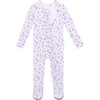 Jeanette Footie Ruffled Zippered One Piece, Purple - Footie Pajamas - 3