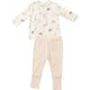 Dreamy Safari Tmh Set With Roll Over Cuff Pant, White - Mixed Apparel Set - 1 - thumbnail