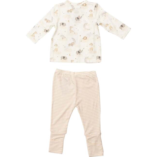 Dreamy Safari Tmh Set With Roll Over Cuff Pant, White - Mixed Apparel Set - 2