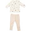 Dreamy Safari Tmh Set With Roll Over Cuff Pant, White - Mixed Apparel Set - 2