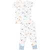 Cute Ocean Lounge Wear Set, White - Mixed Apparel Set - 1 - thumbnail
