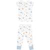 Cute Ocean Lounge Wear Set, White - Mixed Apparel Set - 2