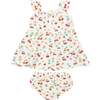 Cherry Twirly Sundress & Diaper Cover, Multi - Dresses - 3