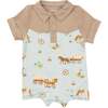 Covered Wagon Cowboy Shortie, Blue - Rompers - 1 - thumbnail