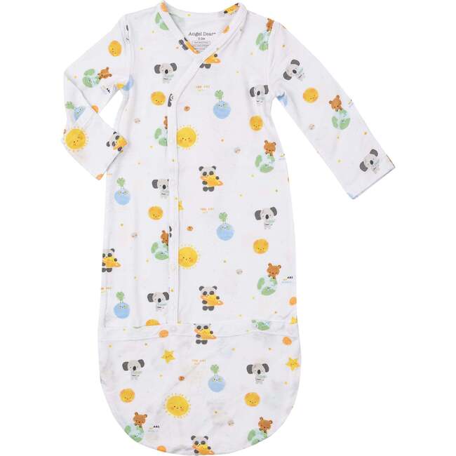 Baby Solar System Bundle Gown, White