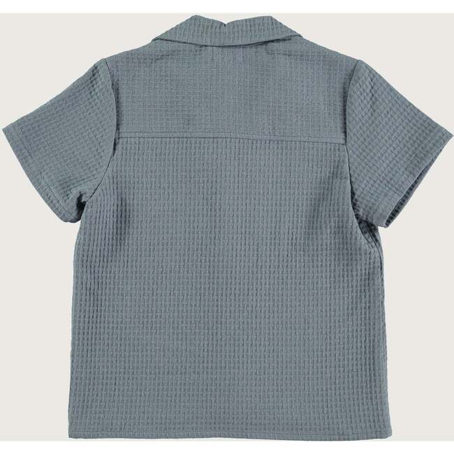 Checked Classic Collar Patch Pocket Shirt, Blue - Shirts - 2