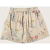 Air Flora Print Wide Leg Shorts, Beige - Shorts - 2