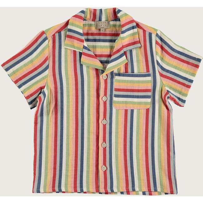 Stripes Double Gauze Shirt, Multicolors
