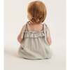 Double Gauze Smocked Shoulder Romper, Nude - Rompers - 3