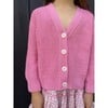 Isla Blouson Sleeve Crop Cardigan, Taffy Pink - Cardigans - 2