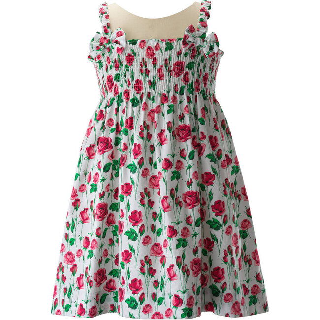 Rose Print Ruched Sundress, Multicolors