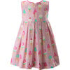 Ice Cream Print Bow Waist Dress & Bloomers, Pink - Dresses - 2