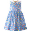 Daisy Peter Pan Collar Sleeveless Dress, Blue & Ivory - Dresses - 1 - thumbnail