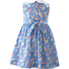 Daisy Peter Pan Collar Sleeveless Dress, Blue & Ivory - Dresses - 2
