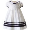 Classic Contrast Collar Sailor Dress, Navy & Ivory - Dresses - 1 - thumbnail