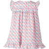 Cotton Candy Print Sleeveless Frill Dress, Pastel Pink & Blue - Dresses - 2