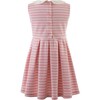 Breton Striped Jersey Dress, Powder Pink & Ivory - Dresses - 2