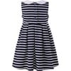 Baby Breton Striped Jersey Dress, Navy & Ivory - Dresses - 2