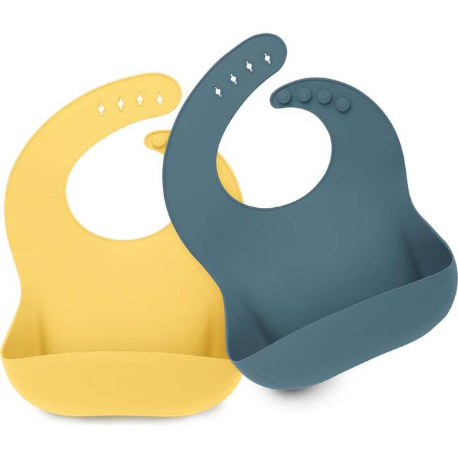 Toddler Prep Silicone Baby Bibs Set, Valiant (Pack Of 2)