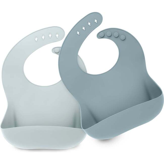Toddler Prep Silicone Baby Bibs Set, Alps (Pack Of 2)