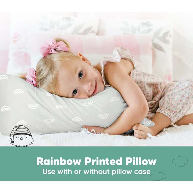 Toddler Pillow 13X18, Gray Rainbow (Pack Of 1) - Pillows - 6