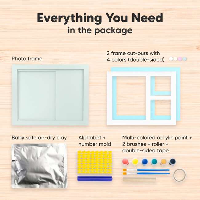 Solo Baby Hand & Footprint Kit, Sage - Frames - 3