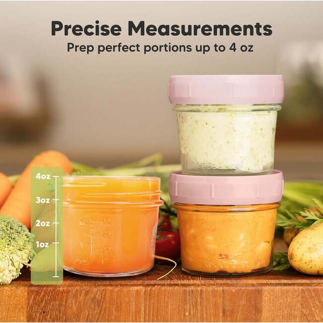 Prep Glass Baby Food Storage Containers With Lids, Pastels (Pack Of 12) - Food Storage - 3