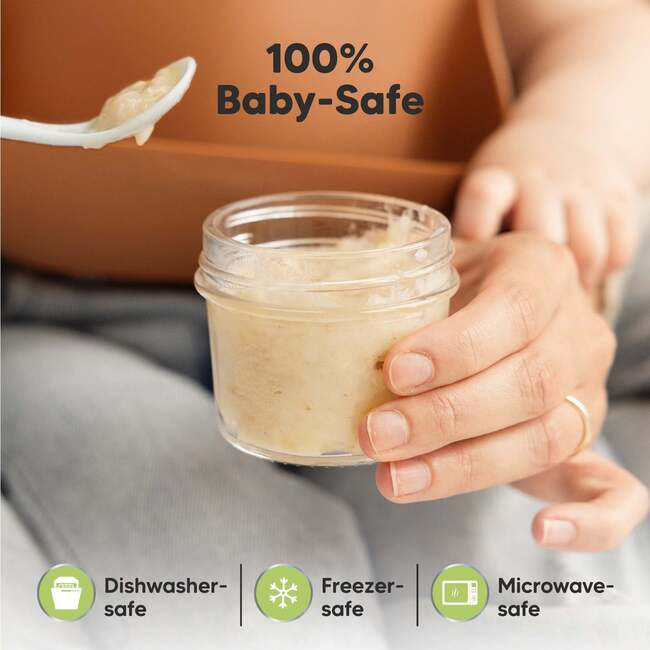 Prep Glass Baby Food Storage Containers With Lids, Lilac (Pack Of 6) - Food Storage - 5