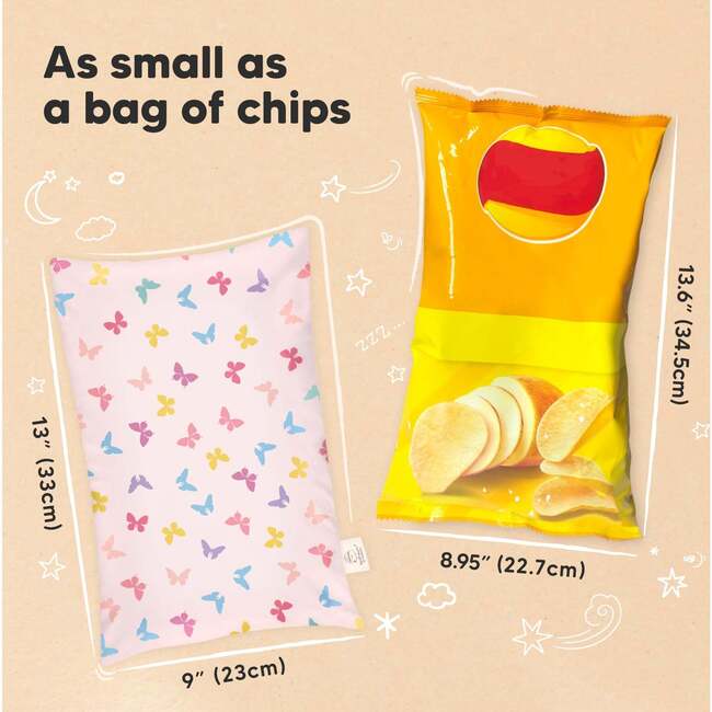 Mini Toddler Pillow With Pillowcase 9X13, Flutter - Pillows - 4