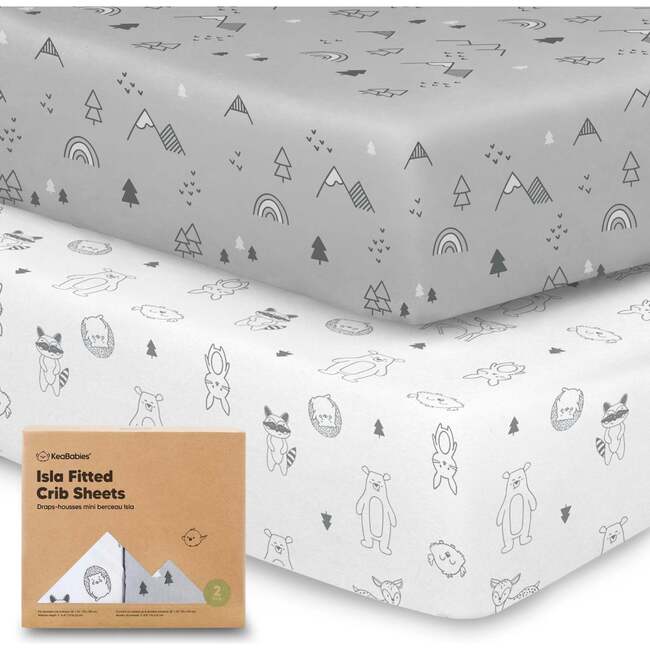 Isla Fitted Crib Sheets, Woodland